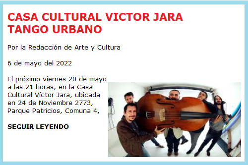 TANGO CASA VICTOR JARA